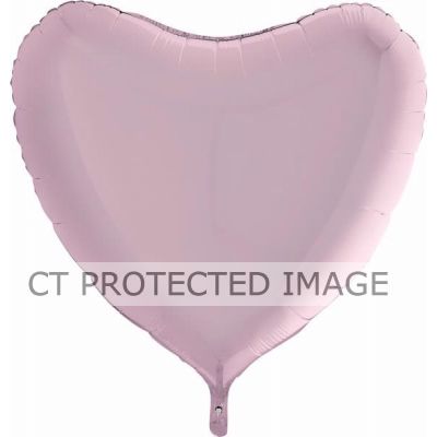 36 Inch Pastel Pink Heart Foil Balloon