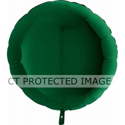 36 Inch Dark Green Round Foil Balloon