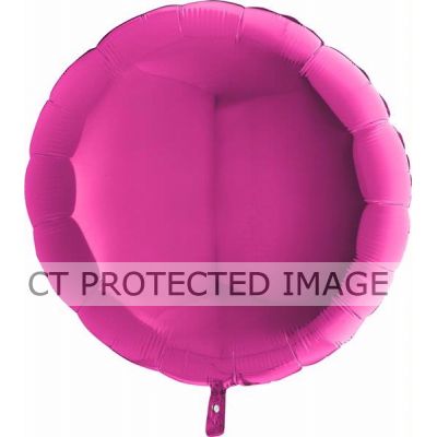 36 Inch Magenta Round Foil Balloon