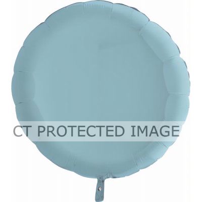 36 Inch Pastel Blue Round Foil Balloon