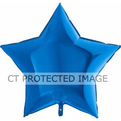 36 Inch Blue Star Foil Balloon