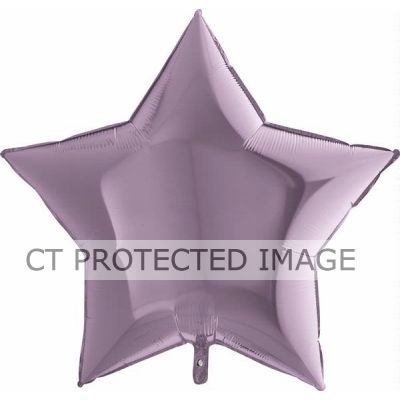 36 Inch Lilac Star Foil Balloon