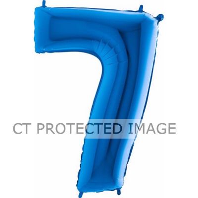 40 Inch Blue Number 7 Foil Balloon