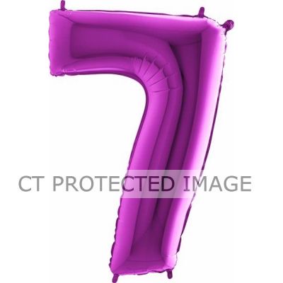 40 Inch Purple Number 7 Foil Balloon