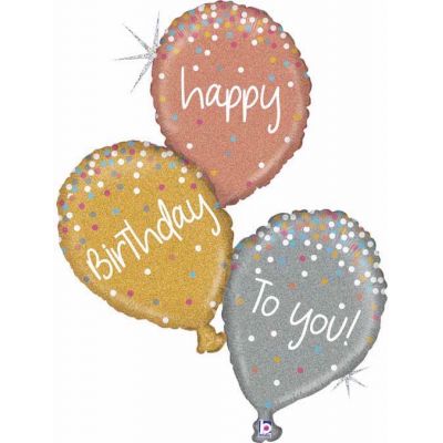 40 Inch Rose Gold Birthday Balloons Foil