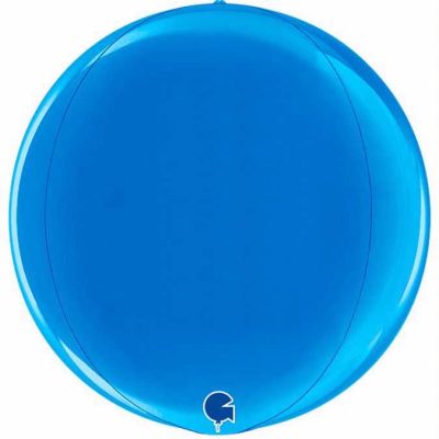 15 Inch Blue Metallic Globe