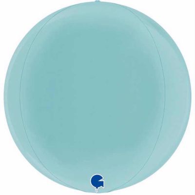 15 Inch Pastel Blue Metallic Globe