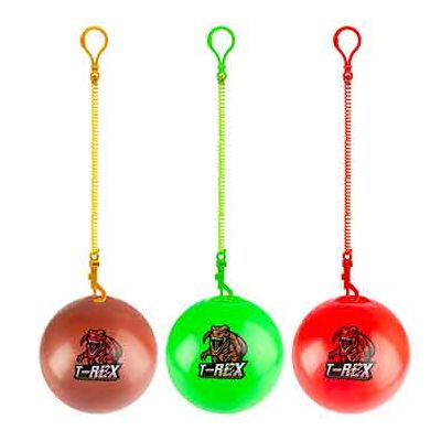 10 Inch 3assorted Pvc Dinosaur Ball With Keychain