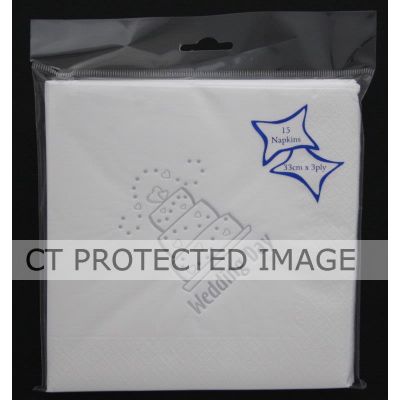  Wedding Cake Foil Napkins (pack quantity 15) 