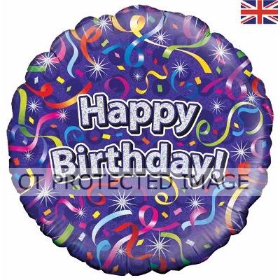 18 Inch Birthday Streamers Holographic Foil