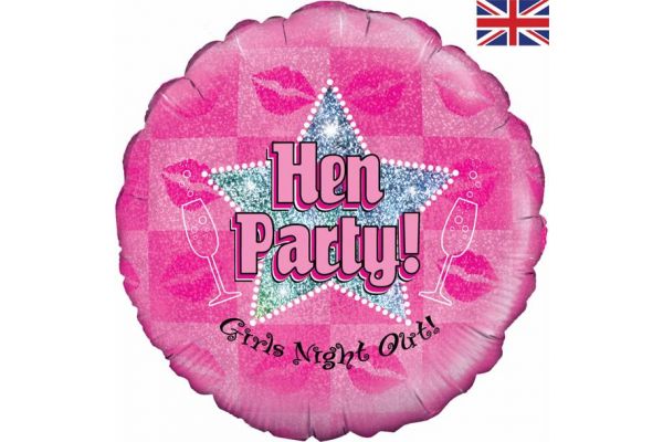 Hen Party Holographic 18 Inch Foil Balloon
