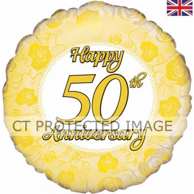 18 Inch Happy 50th Anniversary Foil