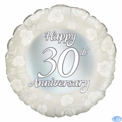 18 Inch Happy 30th Anniversary Foil