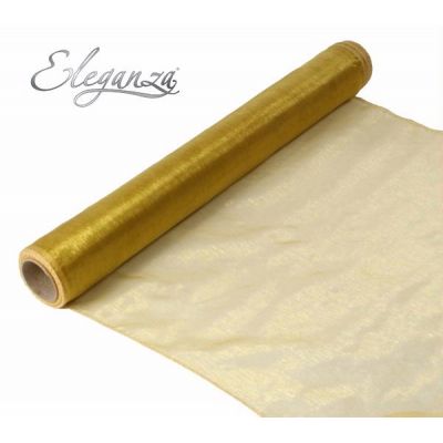 9m Woven Edge Organza Gold