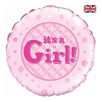 18 Inch It's A Girl Foil Balloon