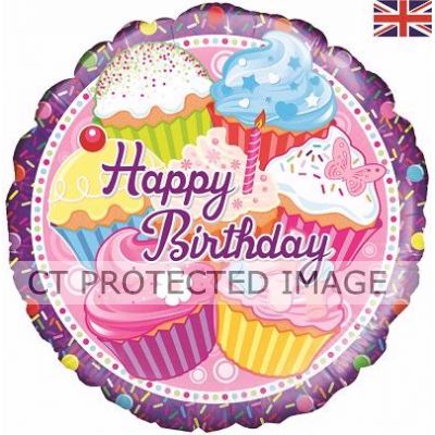 18 Inch Cupcake Birthday Foil
