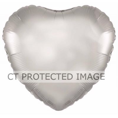 18 Inch Silver Heart Foil Balloon