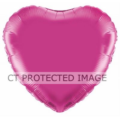 18 Inch Fuchsia Heart Foil Balloon