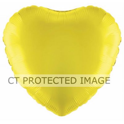 18 Inch Yellow Heart Foil Balloon