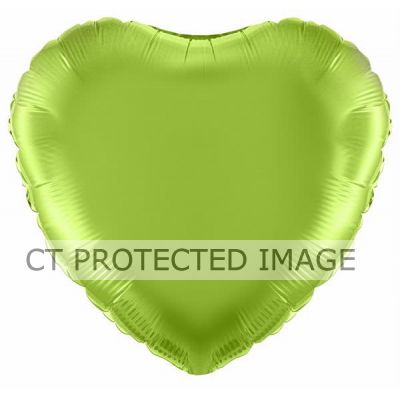18 Inch Lime Green Heart Foil Balloon