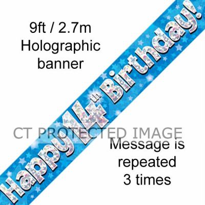9ft 14th Birthday Blue Banner
