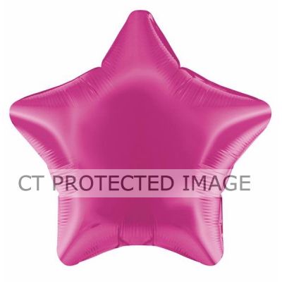 19 Inch Fuchsia Star Foil Balloon