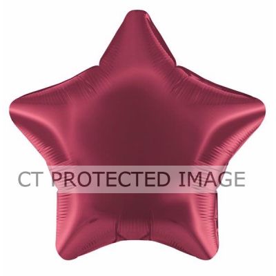 19 Inch Burgundy Star Foil Balloon