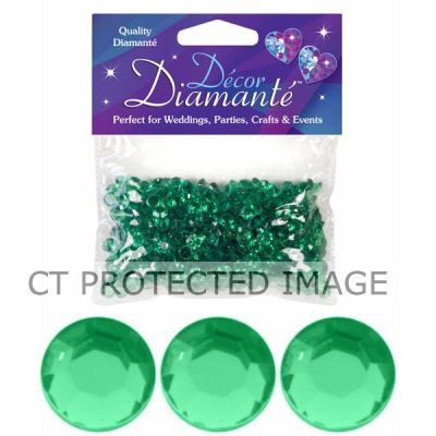 6mm Emerald Diamante Diamonds