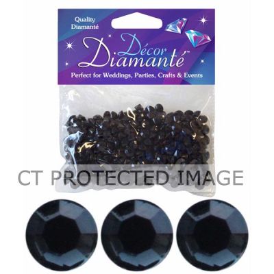6mm Black Diamante Diamonds