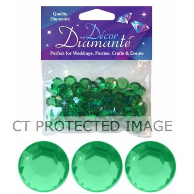 12mm Emerald Diamante Diamonds