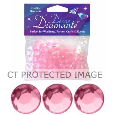 12mm Pearl Pink Decor Diamante Diamonds