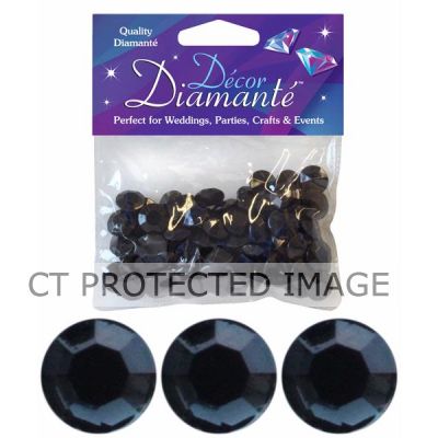 12mm Black Diamante Diamonds