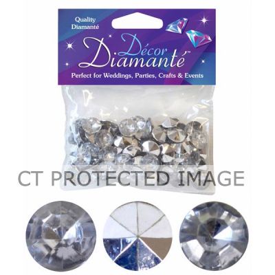 12mm Silver Diamante Diamonds