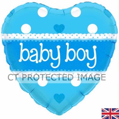 18 Inch It's A Boy Pastel Heart Foil