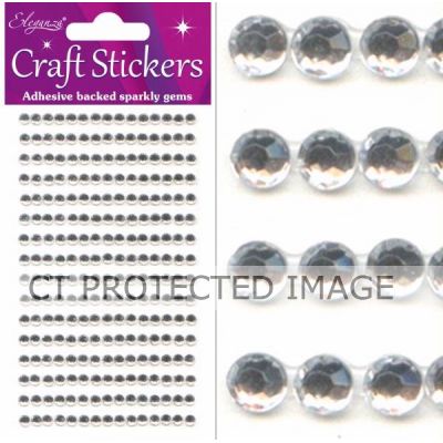  4mm Clear/silver Gems (pack quantity 240) 
