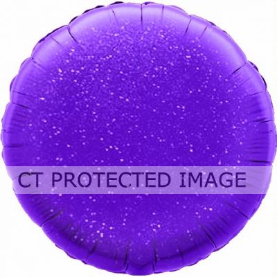 Purple Holographic Round 18 Inch Foil