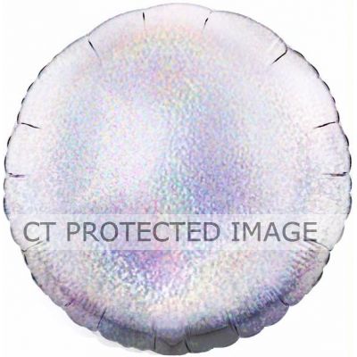 Silver Holographic Round 18 Inch Foil