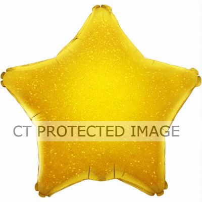 Gold Holographic Star 19 Inch Foil