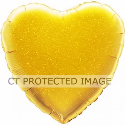 Gold Holographic Heart 18 Inch Foil