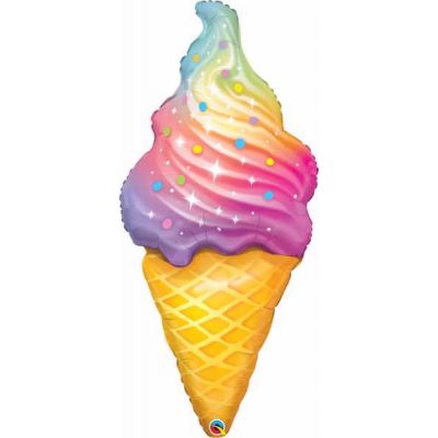 45 Inch Rainbow Swirl Ice Cream Foil