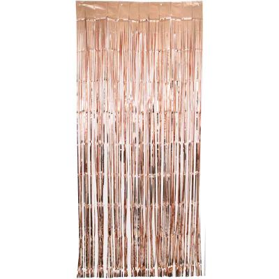 Metallic Rose Gold Foil Door Curtain