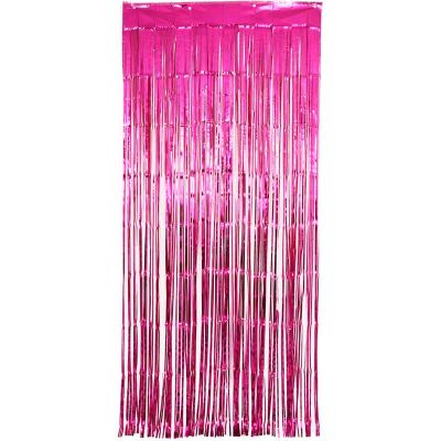 Metallic Fuchsia Foil Door Curtain