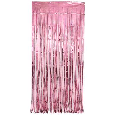Metallic Light Pink Foil Door Curtain