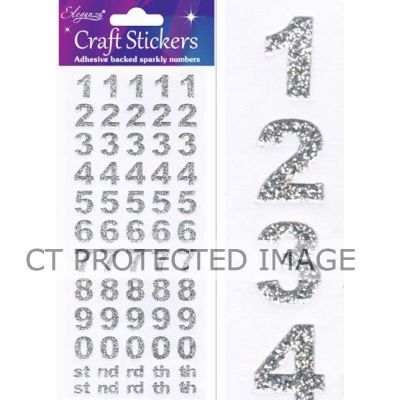 Bold Number Set Silver