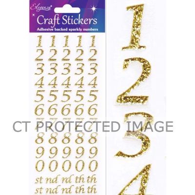 Stylised Number Set Gold
