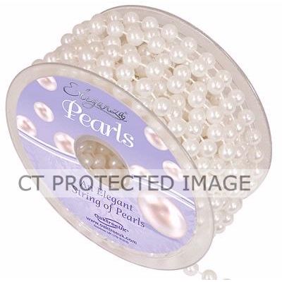 8mm Pearl White Bead String