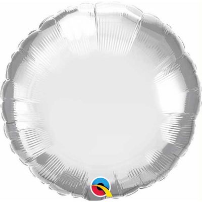 18 Inch Chrome Silver Round Foil Balloon