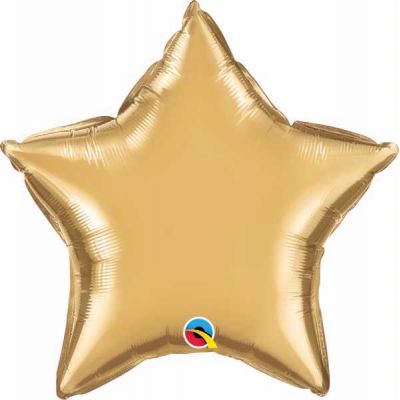 20 Inch Chrome Gold Star Foil Balloon
