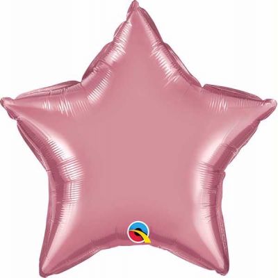 20 Inch Chrome Mauve Star Foil Balloon