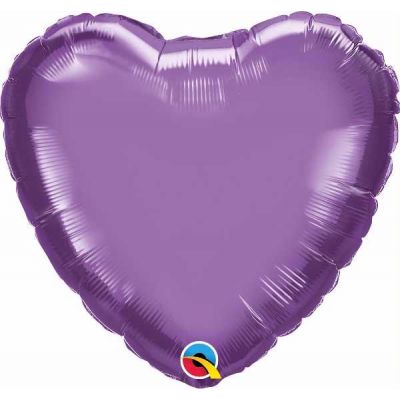 18 Inch Chrome Purple Heart Foil Balloon